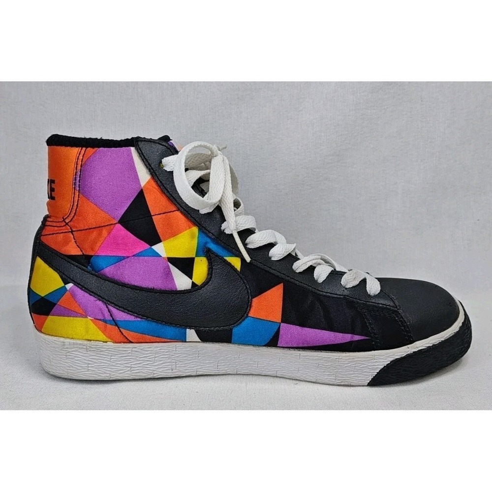 Nike Blazer Mid Women's 9 Multi-Color Geometric Streetwear Sneakers 317808-008